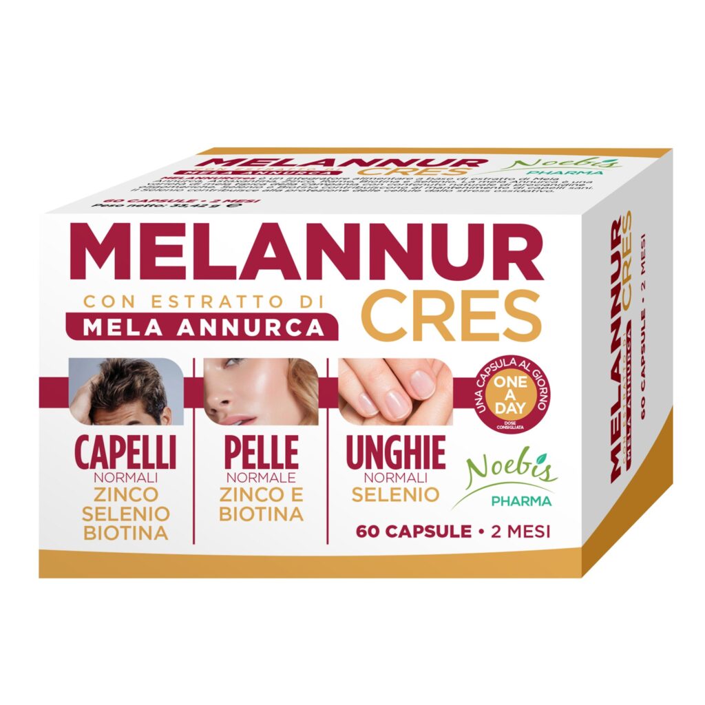 Melannurcres 1 Melannurcres 60 capsule - integratore per capelli, pelle e unghie Noebis Pharma