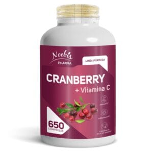 Cranberry (Mirtillo Rosso) + Vitamina C - Integratore 650 Compresse - Drenante Naturale Vie Urinarie, Antiossidante, Supporto Difese Immunitarie
