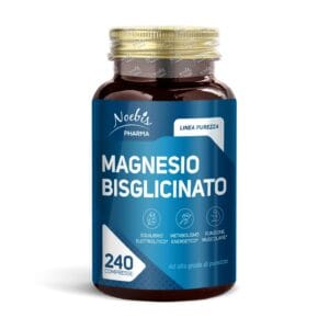 Magnesio Bisglicinato – Alta Biodisponibilità e Tollerabilità – 240 Compresse Formato Maxi | Supporto a Energia, Muscoli e Sistema Nervoso