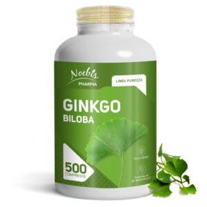 Ginkgo Biloba Noebis Pharma – 500 Compresse da 450 mg – Estratto Secco Foglie – Microcircolo e Circolazione