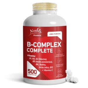 Noebis Pharma - Prodotti Naturali 11 B-Complex Complete Noebis Pharma | Vitamine B + Vitamina C per Energia, Stanchezza e Sistema Immunitario (500 Compresse)