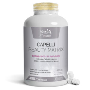 Noebis Pharma - Prodotti Naturali 14 Capelli Beauty Matrix 400 Compresse | Biotina, Zinco e Selenio per Capelli