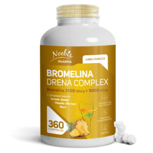 Noebis Pharma - Prodotti Naturali 15 Bromelina Drena Complex 360 Compresse | Drenaggio Liquidi e Microcircolo