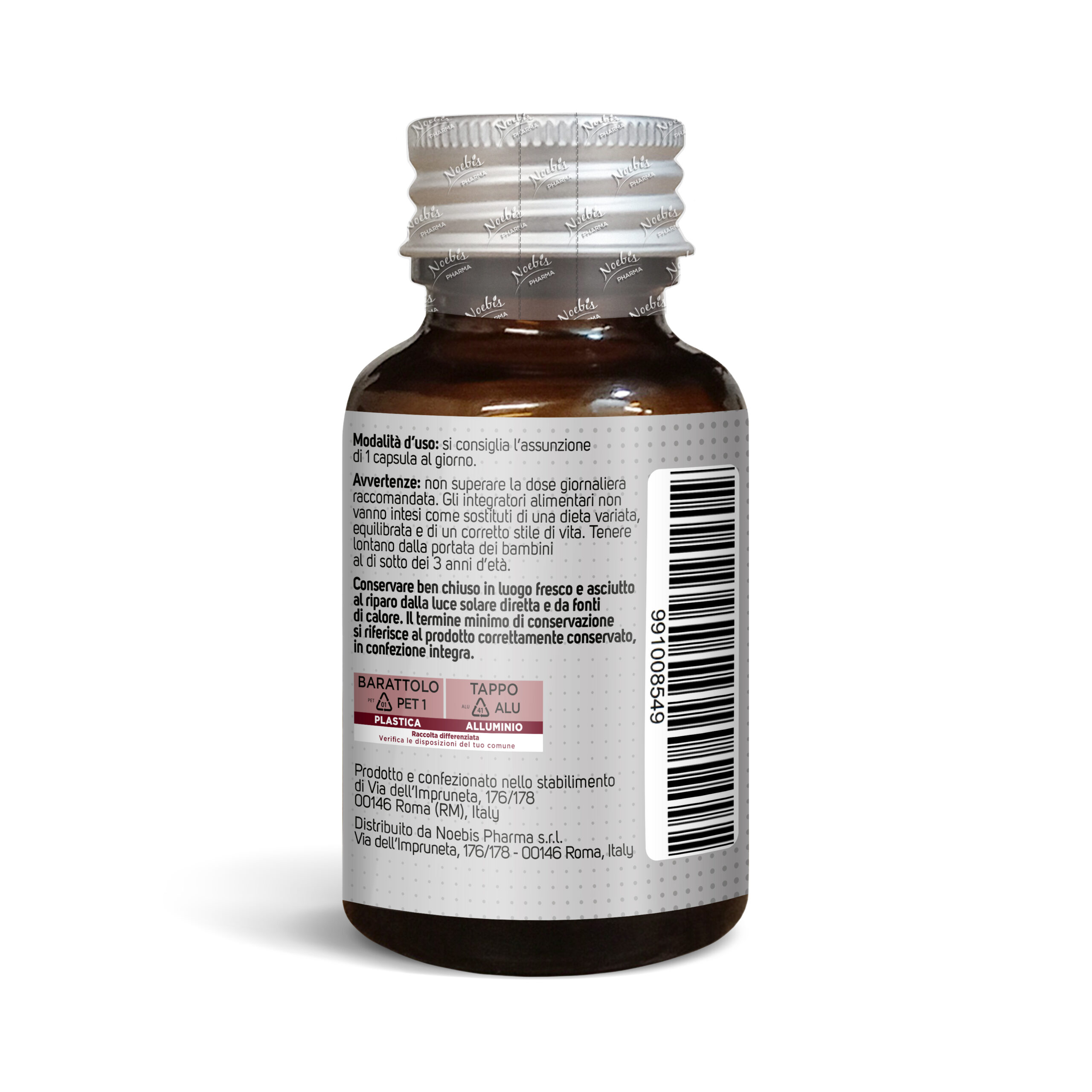 Etichetta Ferro Bisglicinato 20 mg + Lattoferrina 200 mg – 30 capsule: modalità d’uso, avvertenze e dati del produttore