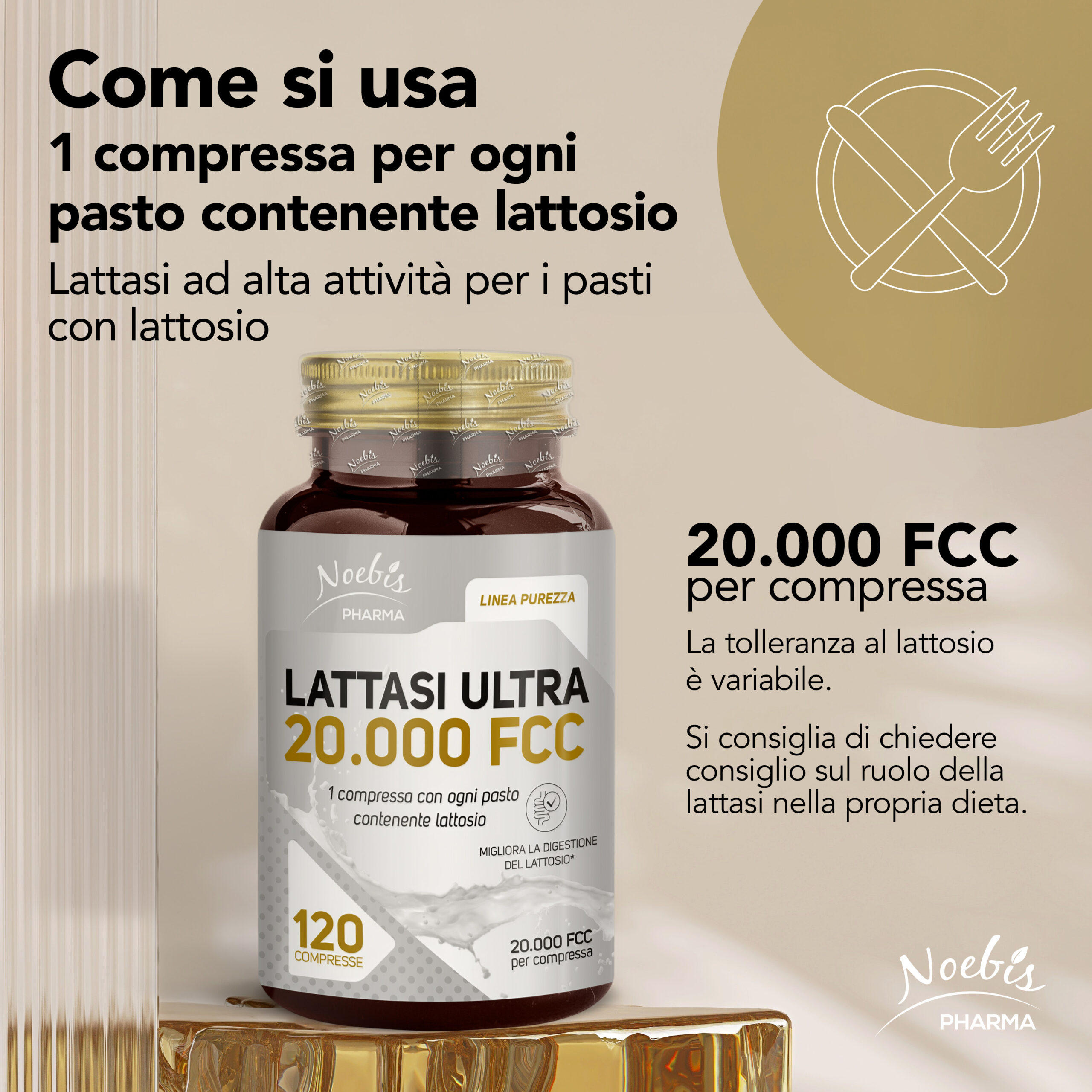 Lattasi Ultra 20.000 FCC ALU – 120 compresse, Noebis Pharma