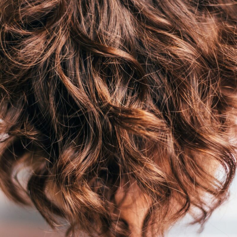 Primo piano di capelli mossi