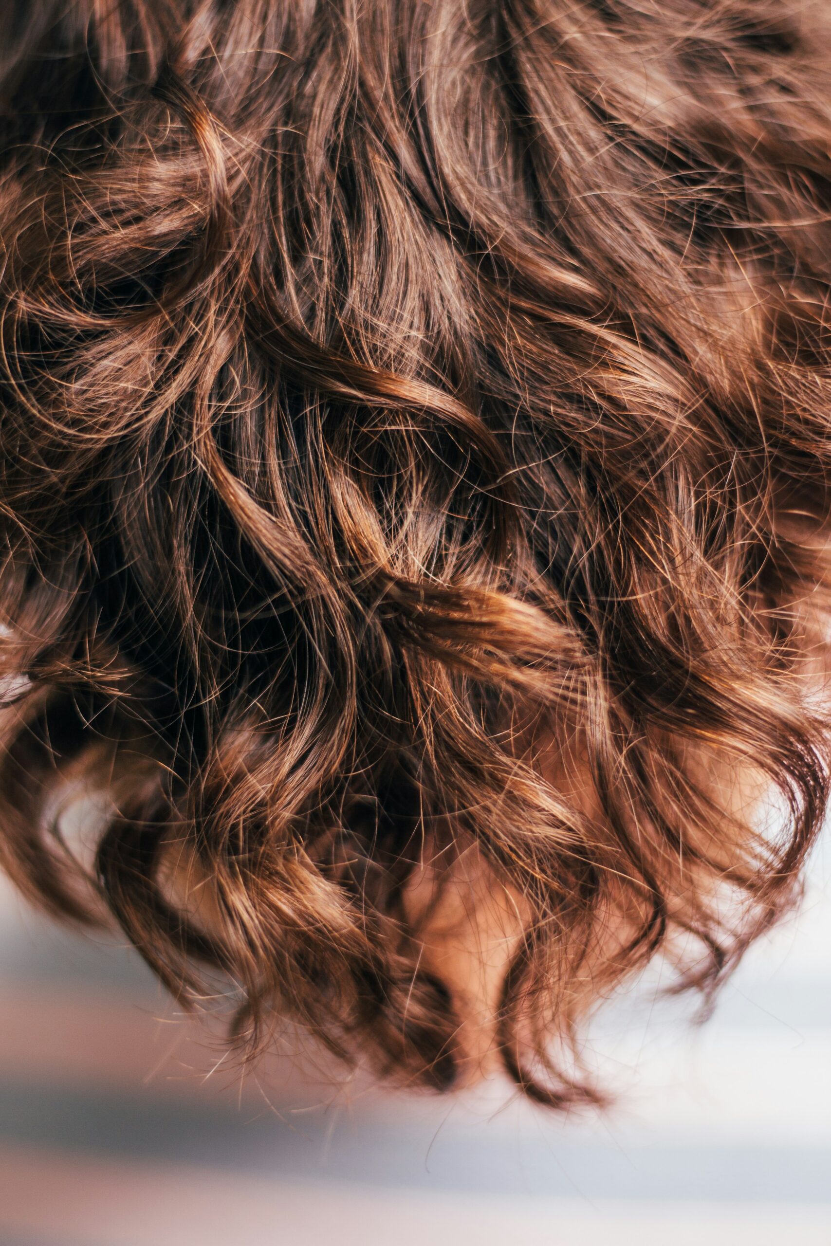 Primo piano di capelli mossi