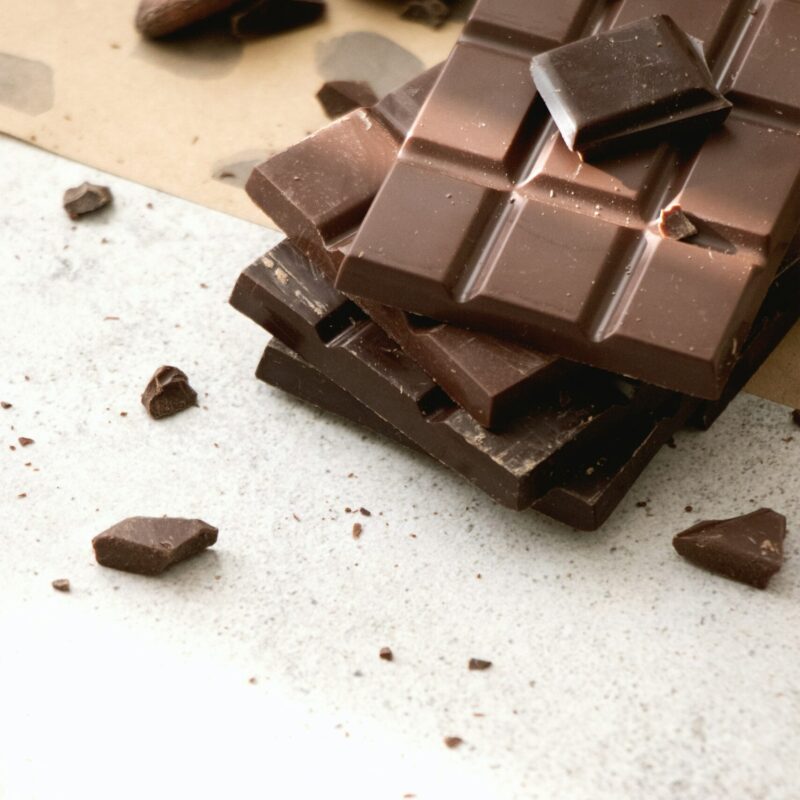 Cioccolato fondente e fave di cacao, fonte alimentare di magnesio