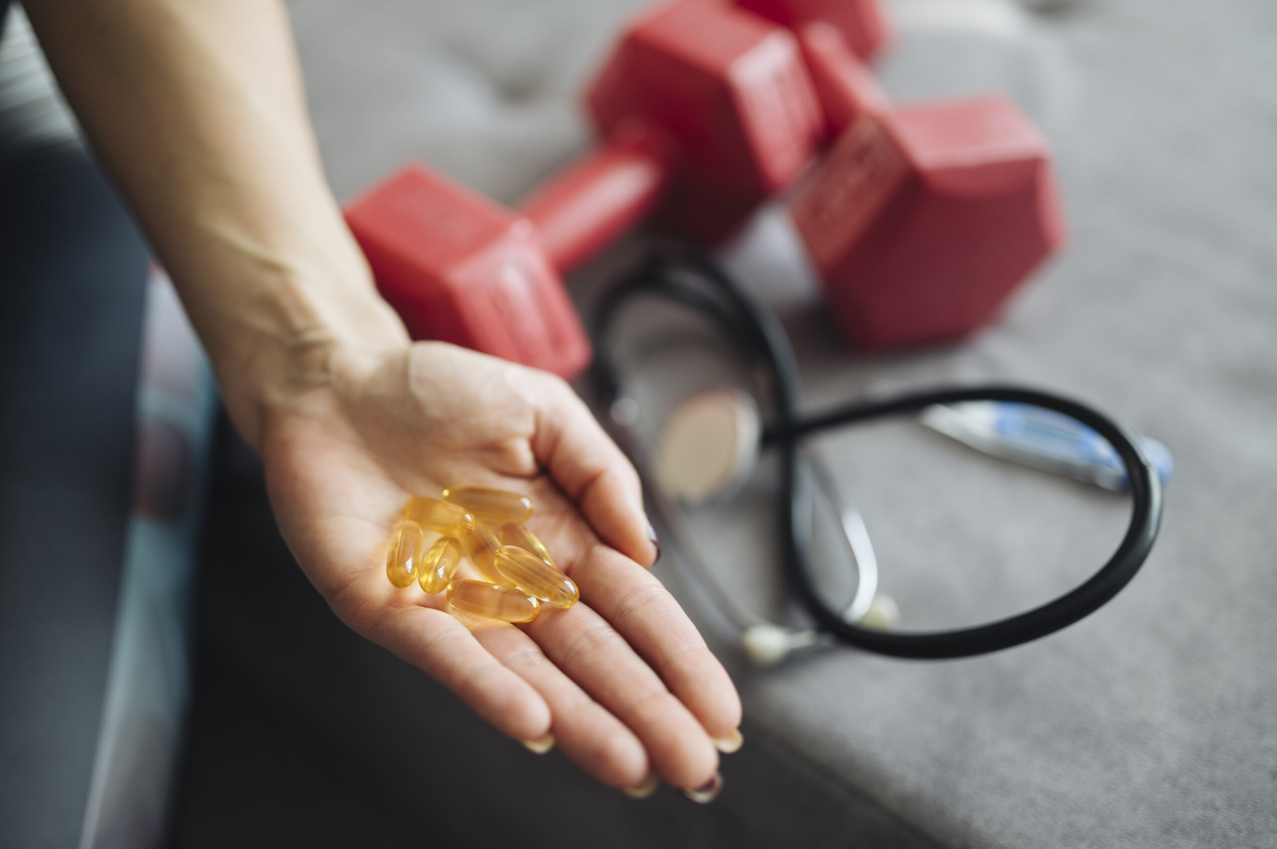 Confezioni e flaconi di integratori alimentari