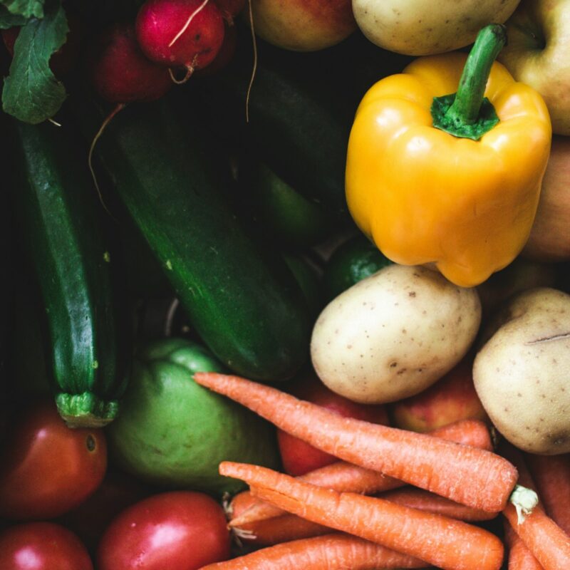 Verdure fresche di una dieta vegetariana