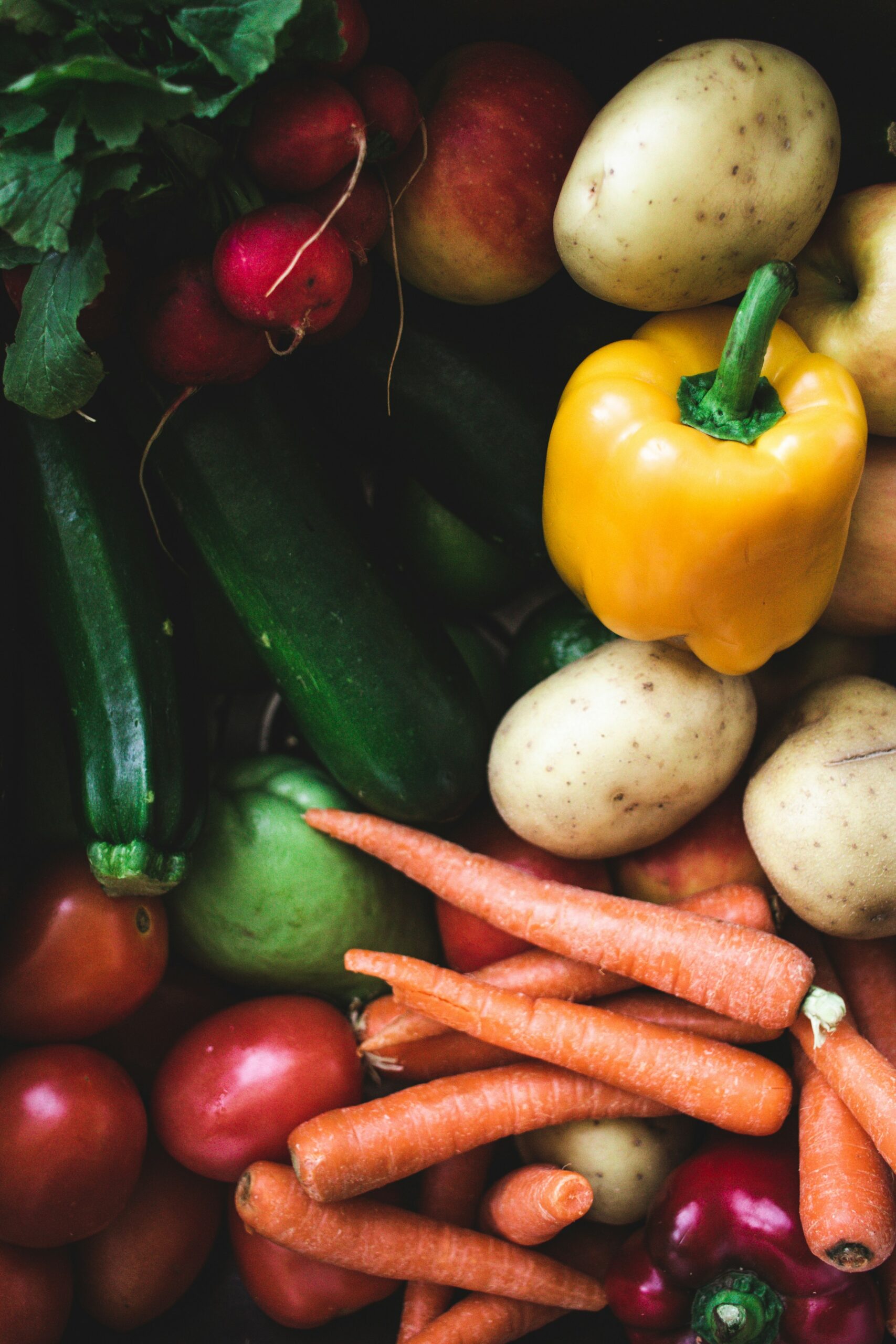 Verdure fresche di una dieta vegetariana
