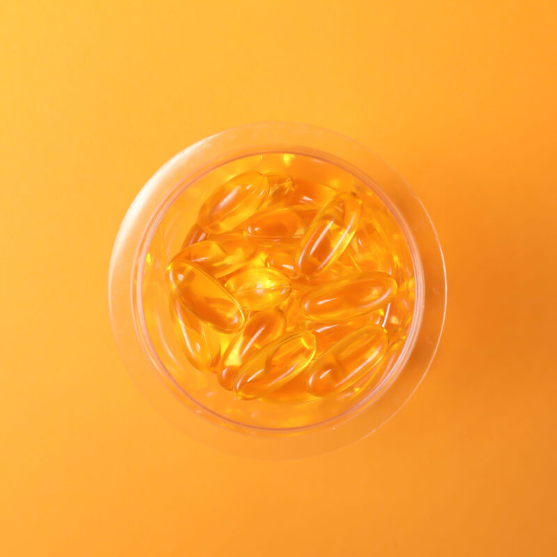 Capsule di integratore vegetale in un flacone