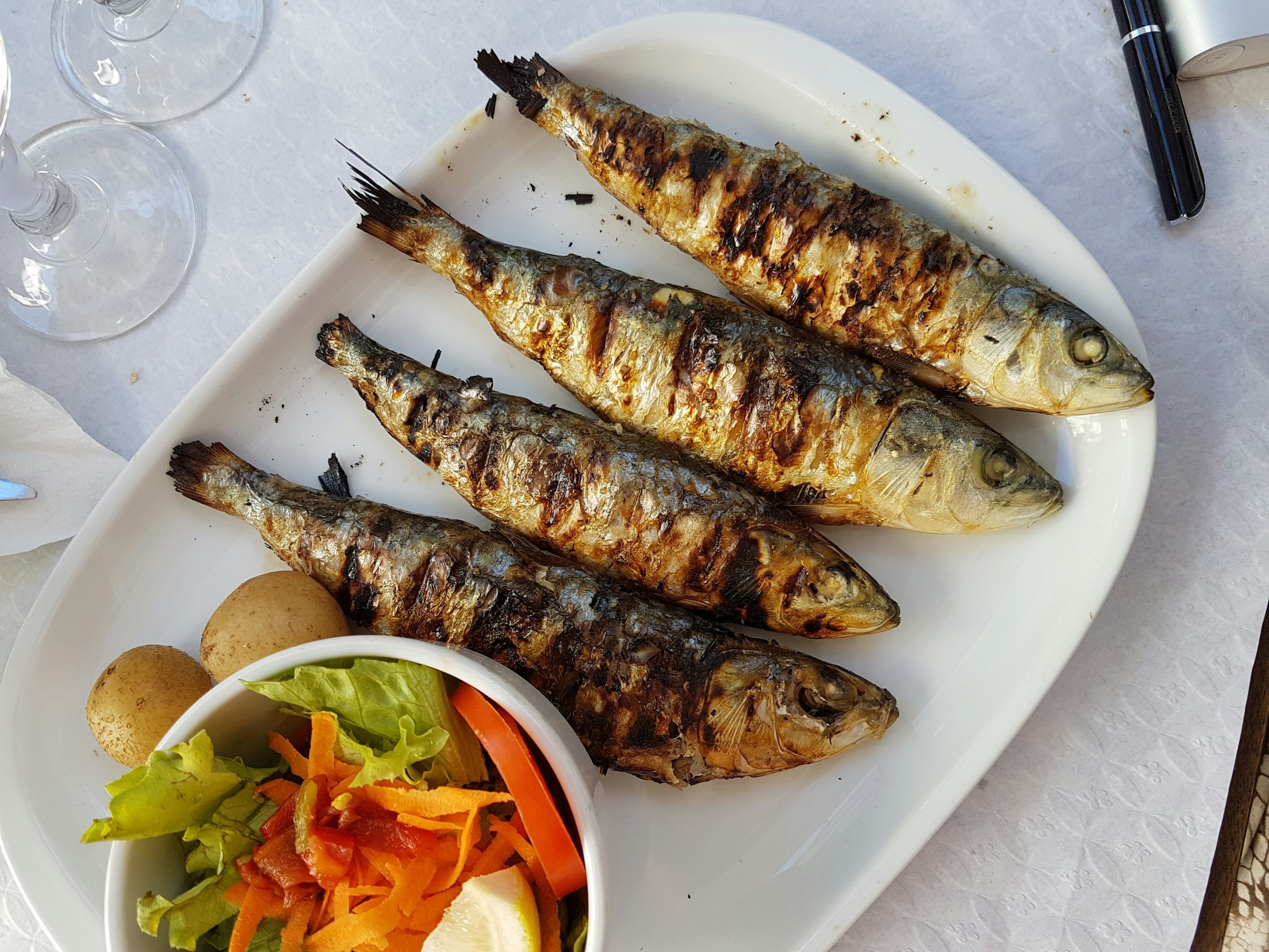 Sardine grigliate, fonte alimentare di Coenzima Q10