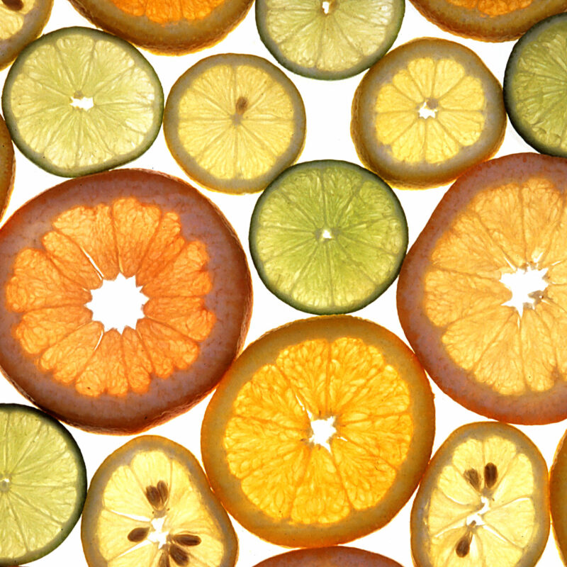 Agrumi freschi ricchi di vitamina C