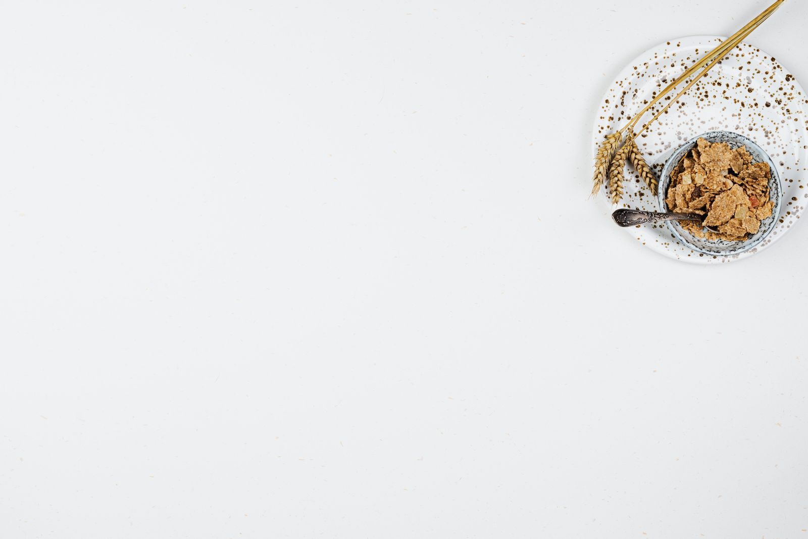Crusca di cereali in una ciotola, una delle principali fonti alimentari di acido ferulico