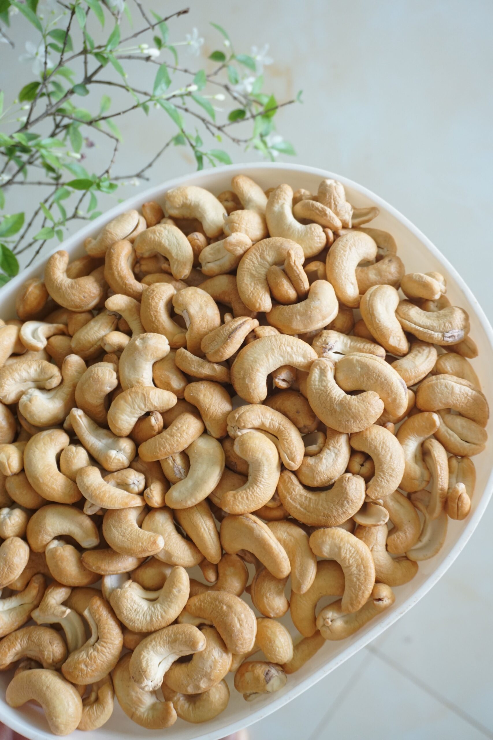 Ciotola di anacardi, alimento fonte naturale di rame