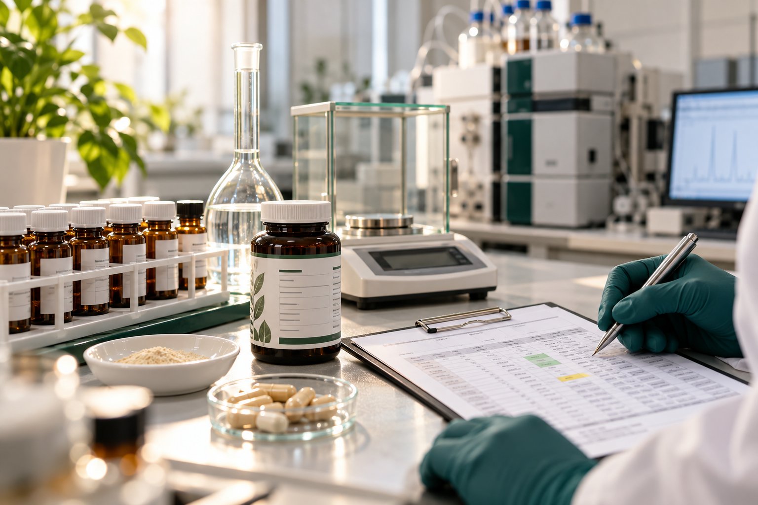 Controllo di laboratorio delle quantità di vitamine e minerali dichiarate in etichetta su integratori