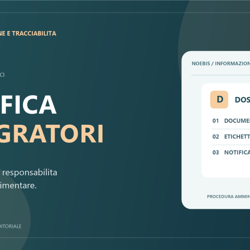 Copertina editoriale Noebis Pharma con dossier, etichetta e procedura NSIS per la notifica degli integratori